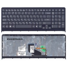 Клавиатура для ноутбука Sony Vaio PCG-81313V черная с подсветкой с рамкой